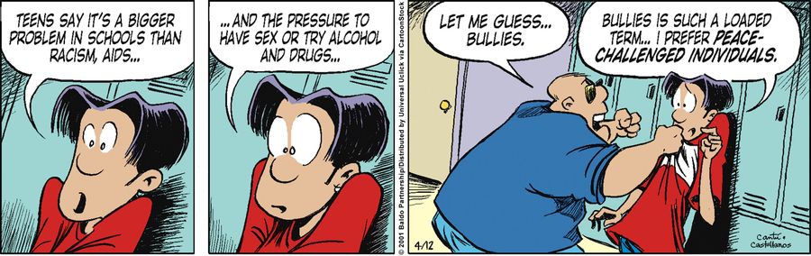 "Teens say it's a bigger problem in schools than racism, AIDS...and the pressure to have sex or try alcohol and drugs..."