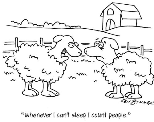 "Whenever I can't sleep I count people."