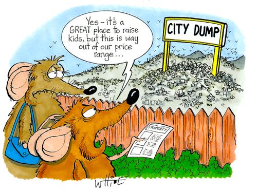 "Yes - it's a GREAT place to raise kids, but this is way out of our price range..."