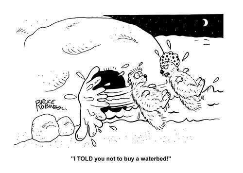 "I told you not to buy a waterbed!"