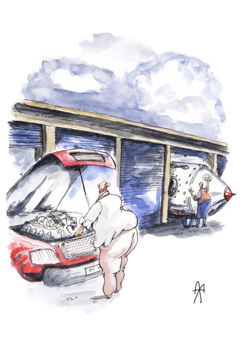 Rocket in a Garage