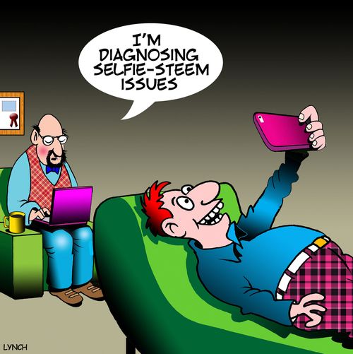 "I'm diagnosing selfie-steem issues."