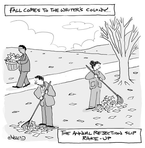 Fall comes to the writer's colony: The Annual Rejection Slip Rake-up.
