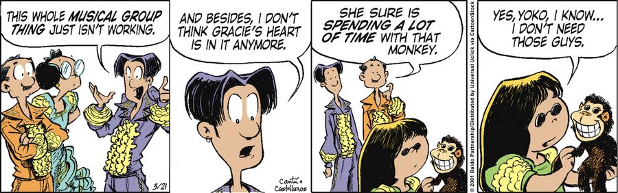 "This whole musical group thing just isn't working. And besides, I don't think Gracie's heart is in it anymore."