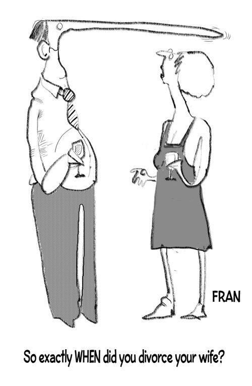 "So exactly WHEN did you divorce your wife?"