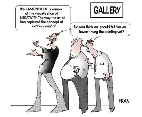 "It's a MAGNIFICENT example of the visualisation of NEGATIVITY. The way the artist has captured the concept of 'nothingness' of..."