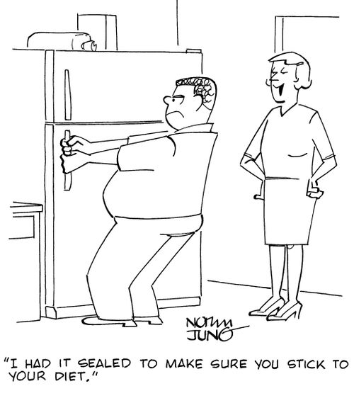 "I had it sealed to make sure you stick to your diet."