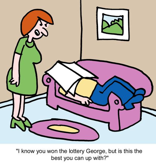 "I know you won the lottery George, but is this the best you can up with?"
