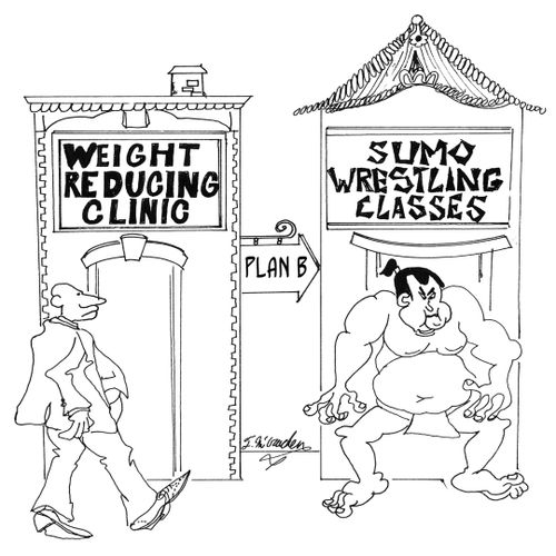 Weight Reducing Clinic. Plan B, Sumo Wrestling Classes.
