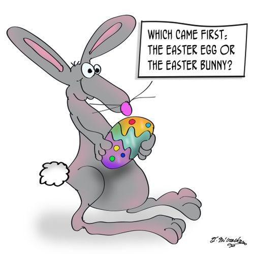 Which came first: The Easter Egg or the Easter Bunny?
