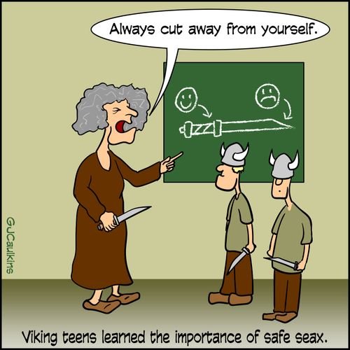 Viking teens learned the importance of safe seax.