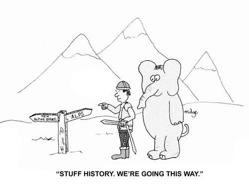 "Stuff history. We're going this way."