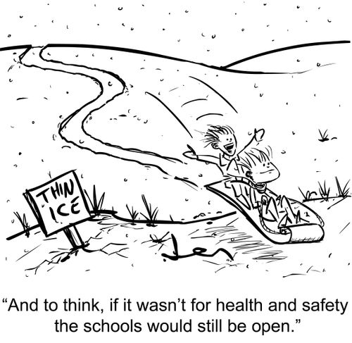 "And to think, if it wasn't for health and safety the schools would still be open."