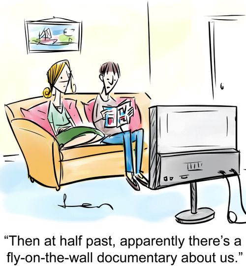 "Then at half past, apparently there's a fly-on-the-wall documentary about us."