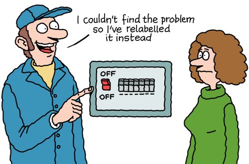 "I couldn't find the problem so I've relabelled it instead."