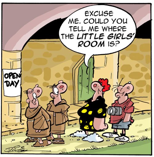 "Excuse me, could you tell me where the little girls' room is?" 