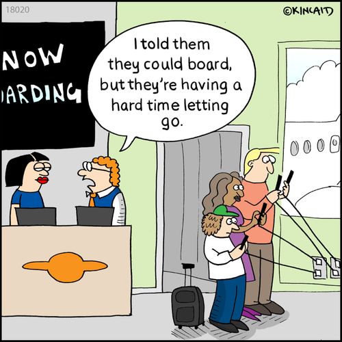 "I told them they could board, but they're having a hard time letting go."