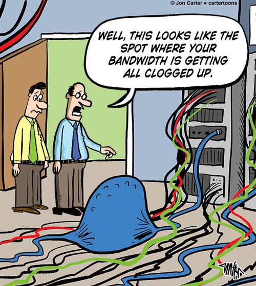 'Well, this looks like the spot where your bandwidth is getting all clogged up.'
