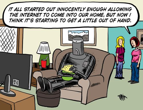 'It all started out innocently enough allowing the internet to come into our home, but now I think it's starting to get a little out of hand.'
