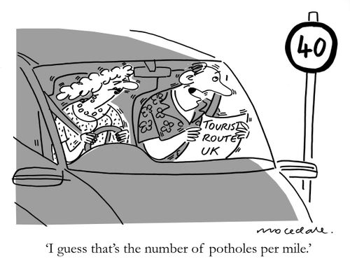 'I guess that's the number of potholes per mile.'