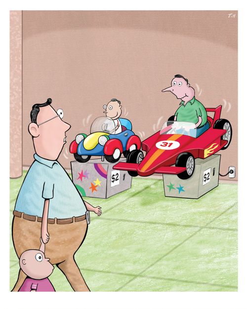 Ride 'em cars for Dads.