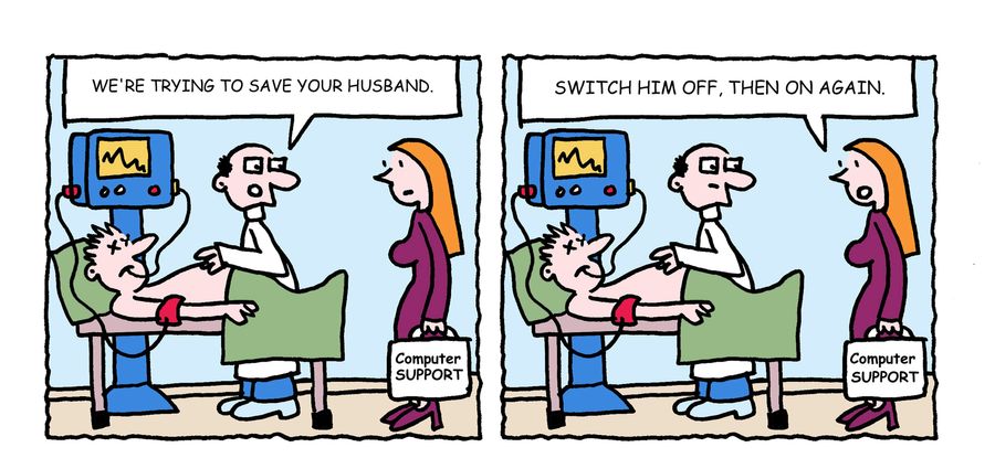 "We're trying to save your husband."
