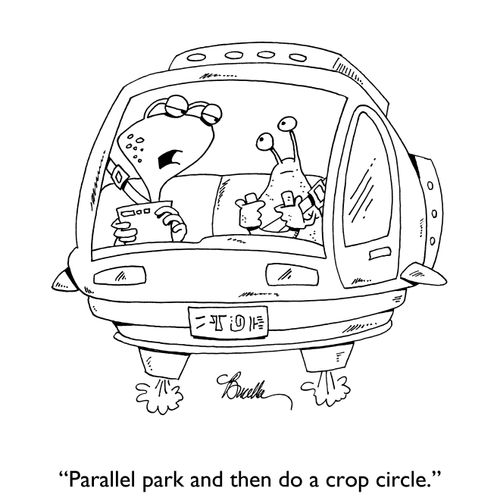 "Parallel park and then do a crop circle."