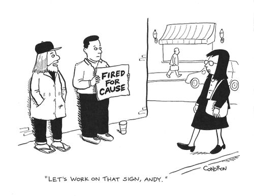"Let's work on that sign, Andy."