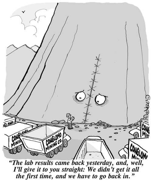 "The lab results came back yesterday, and, well, I'll give it to you straight: We didn't get it all the first time and we have to go back in!"