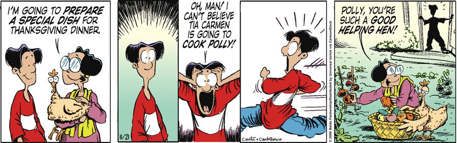 "I'm going to prepare a special dish for Thanksgiving dinner."