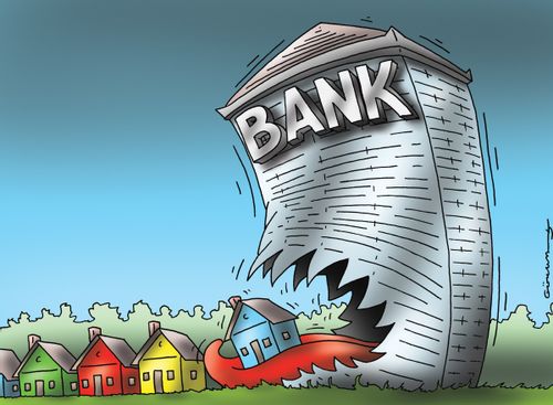 A bank swallows a home.