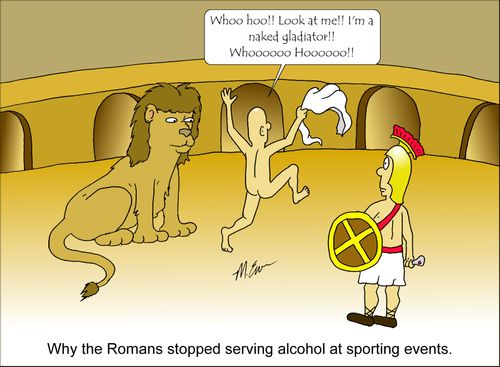 Why the Romans stopped serving alcohol at sporting events.