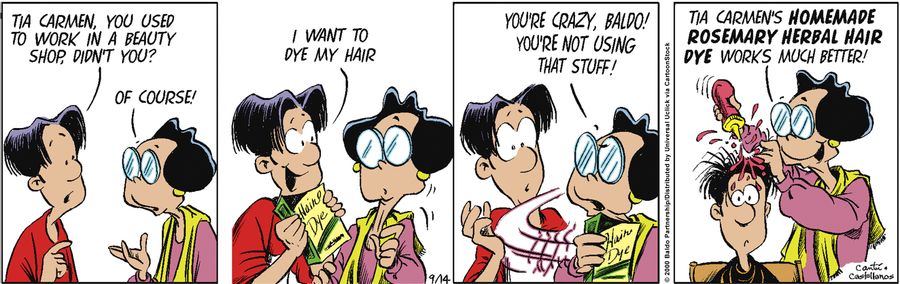 "Tia Carmen, you used to work in a beauty shop, didn't you?"