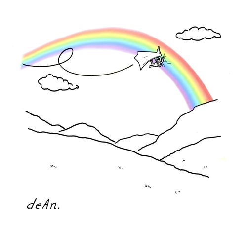 Glider crashes into a rainbow.