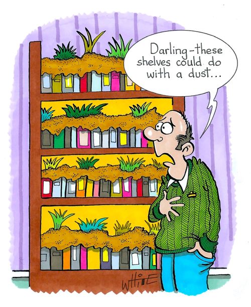 "Darling - these shelves could do with a dust..."