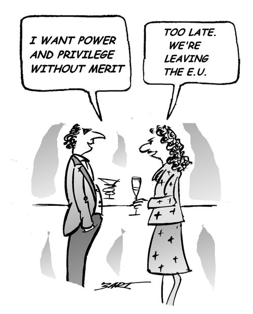 "Too late. We're leaving the E.U."