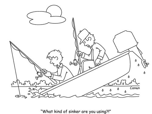 "What kind of sinker are you using?!"