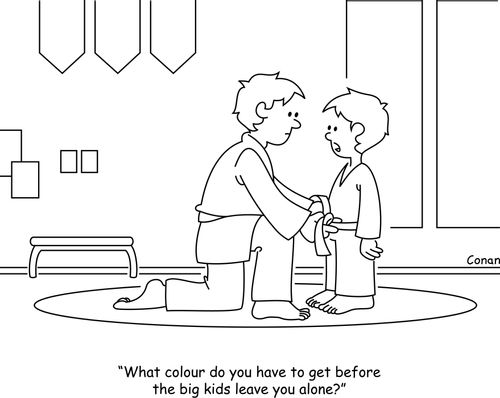 "What colour do you have to get before the big kids leave you alone?"
