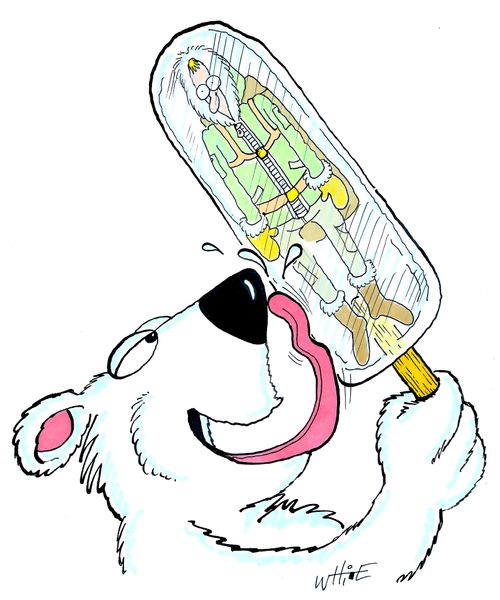 Polar bear lolly