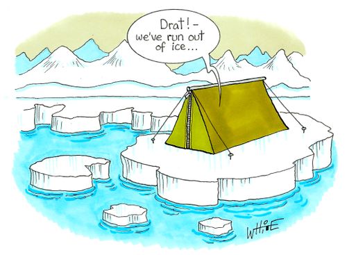 "Drat!. . . We've run out of ice..."