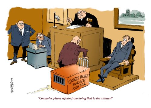 "Counselor, please refrain from doing that to the witness!"
