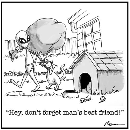 "Hey, don't forget man's best friend!"