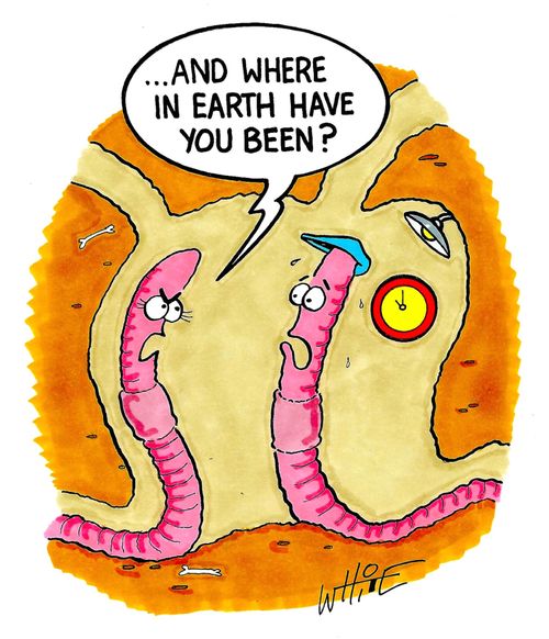 "...and where in earth have you been?"
