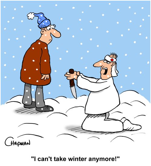 "I can't take winter anymore!"