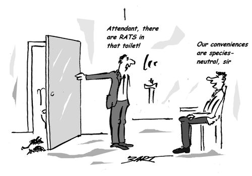 "Our conveniences are species-neutral, sir."