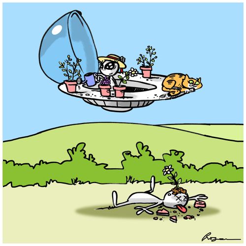 UFO Gardening Accident