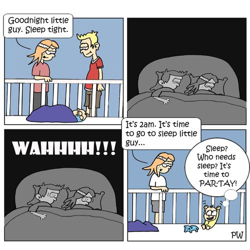 "Sleep? Who needs sleep? It's time to PARTAY!"