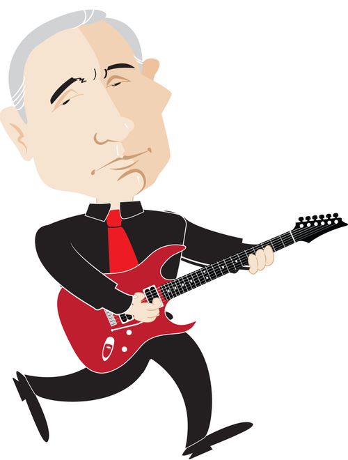 Putin on guitar