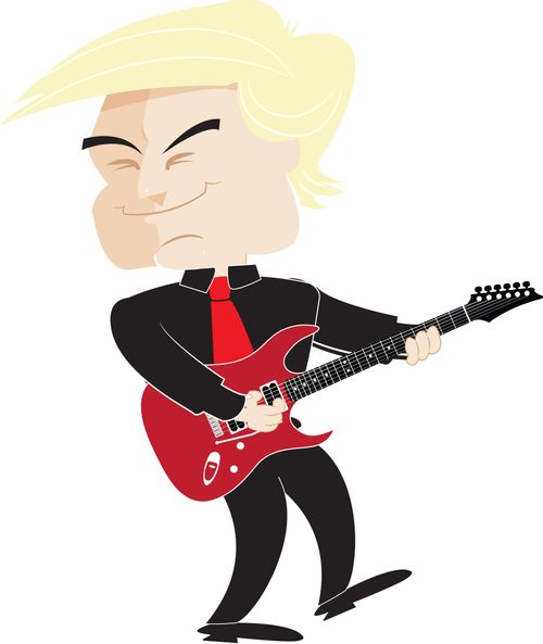 Trump on guitar