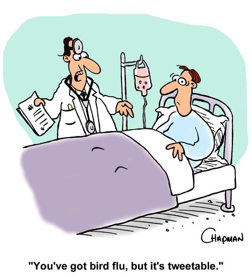 "You've got bird flu, but it's tweetable."